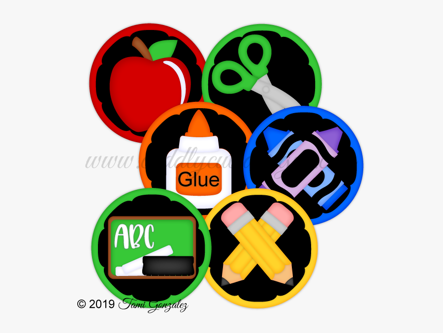 School Tokens, Transparent Clipart