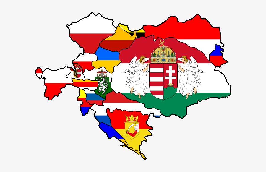 Austria Hungary Flag Map , Transparent Cartoons - Austria Hungary Flag Map, Transparent Clipart