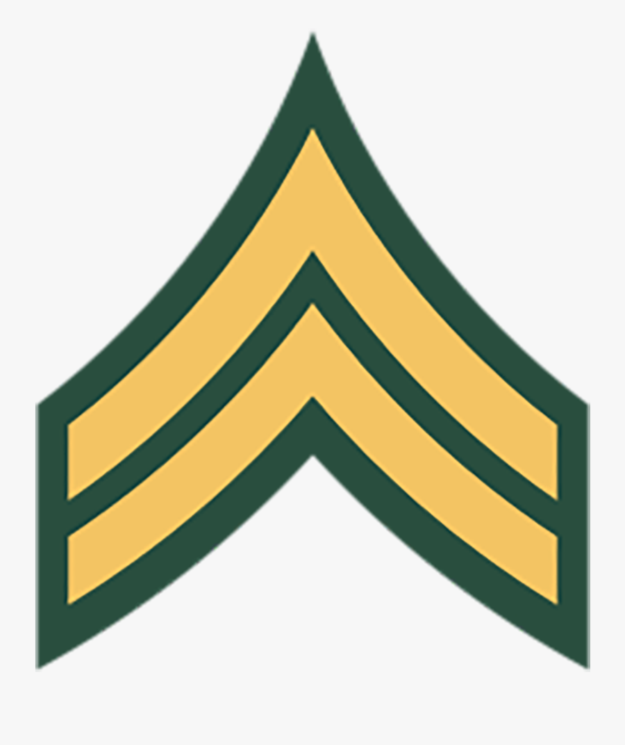 E-4 Corporal - Army Sergeant Insignia, Transparent Clipart