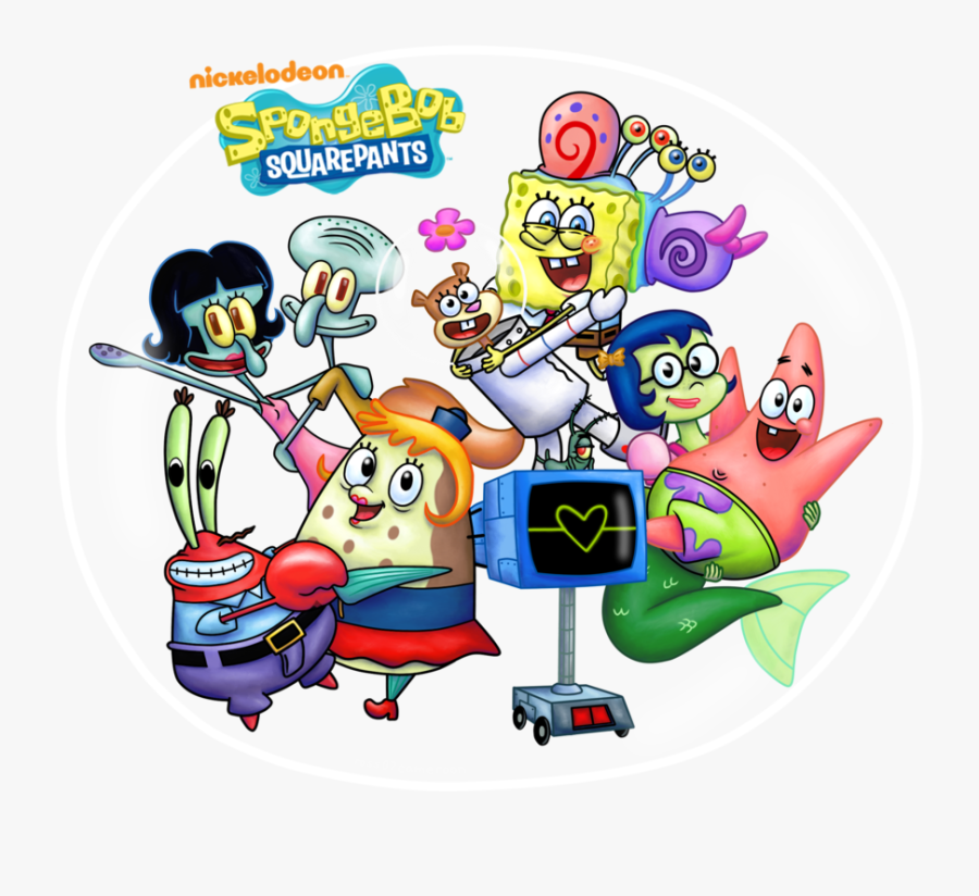 Proof That Squidwardsquilvia Are Meant To Be With Each - Spongebob Patrick Squidward Mr Krabs Sandy, Transparent Clipart