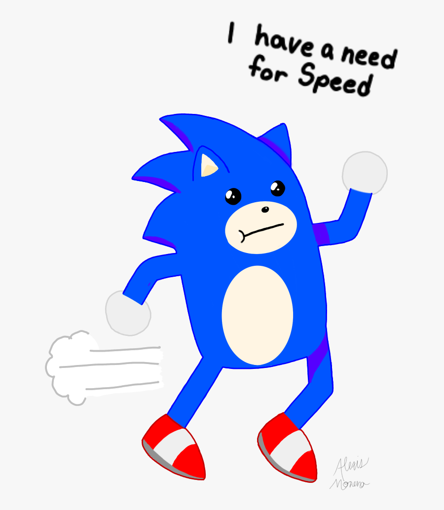 Here Is One Of My Sonic Drawings As A Sticker - Cartoon, Transparent Clipart