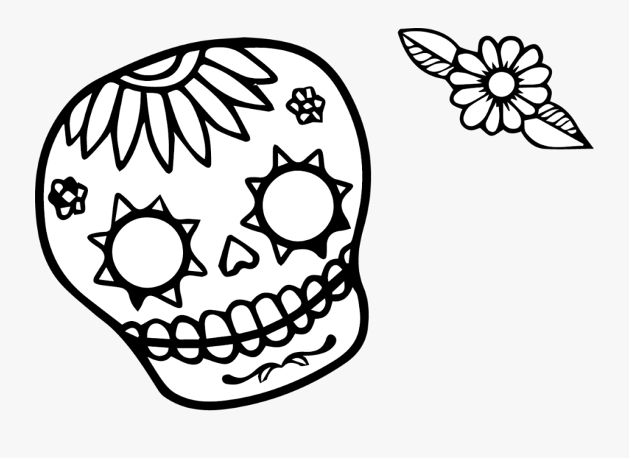 1819 Latina Doodle - Day Of The Dead Coloring Pages Easy, Transparent Clipart