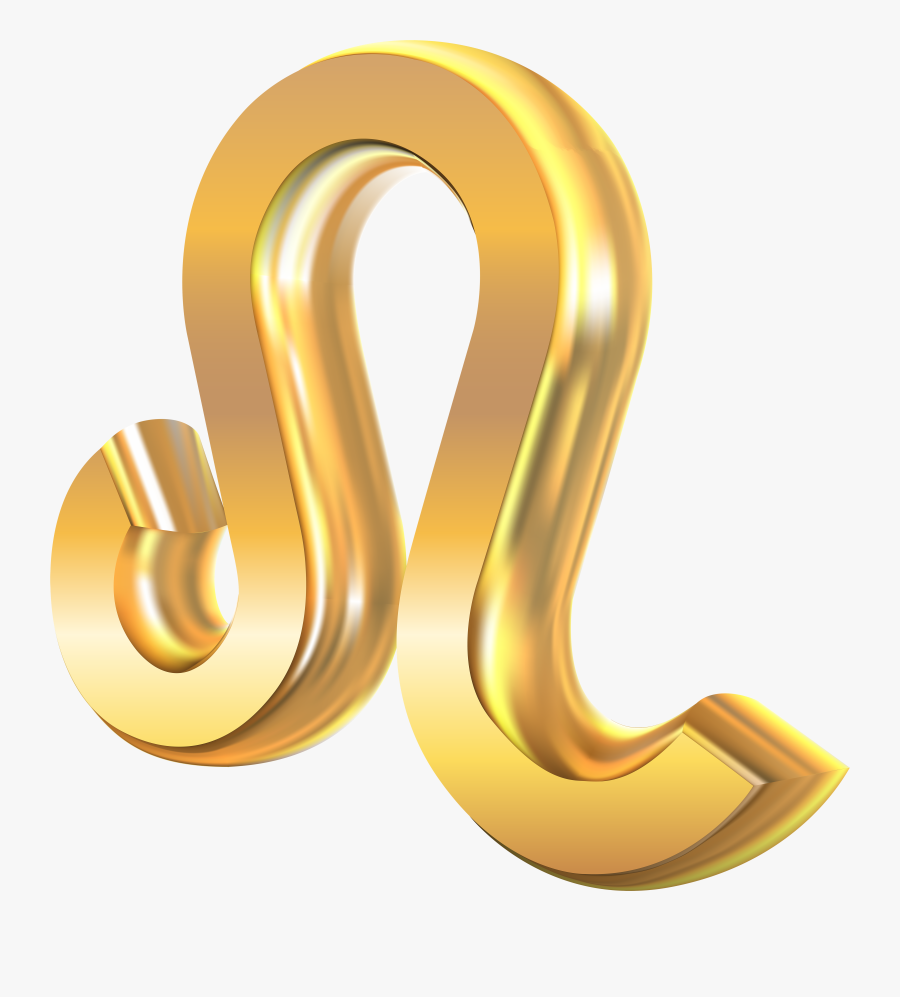 Clip Art 3d Gold Clipart - Leo Sign Png, Transparent Clipart