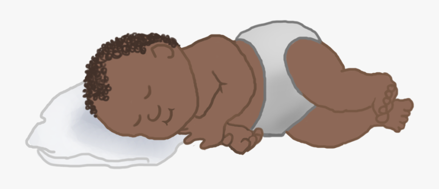 Clip Art Sleeping Baby Curls - Illustration, Transparent Clipart