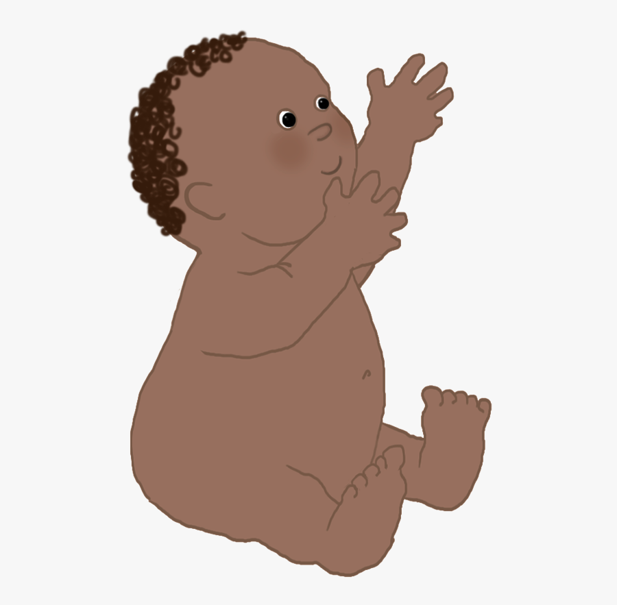 Cute Baby Clipart Brown Curls - Illustration, Transparent Clipart