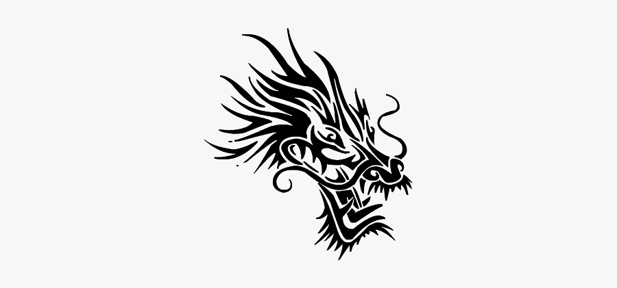 Chinese Dragon Silhouette White Dragon - Black Dragons E Sports, Transparent Clipart