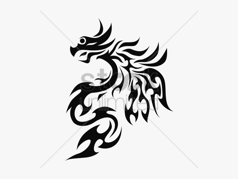 Dragon Tattoo Vector Image - Illustration, Transparent Clipart