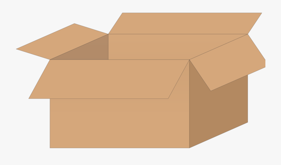 Clip Art Open Cardboard Box Clipart - Open Cardboard Box Clipart, Transparent Clipart