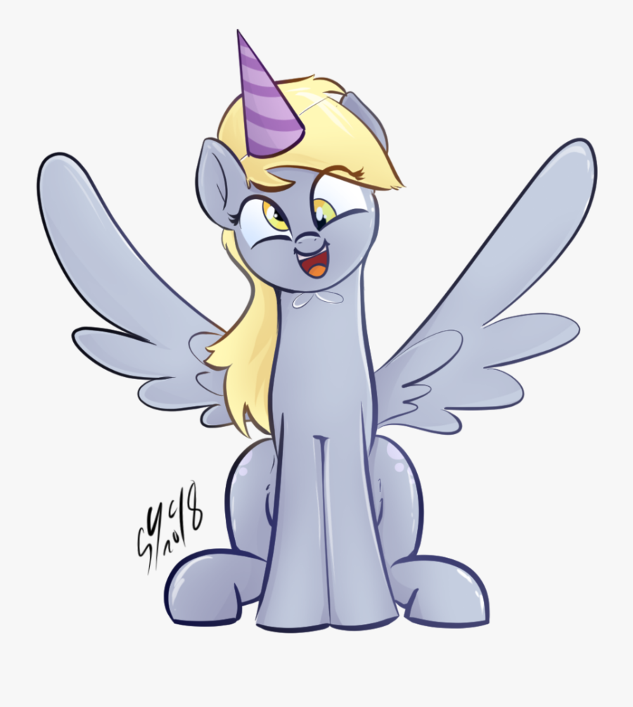 Christheblue, Derpy Hooves, Female, Hat, Head Tilt, - Cartoon, Transparent Clipart