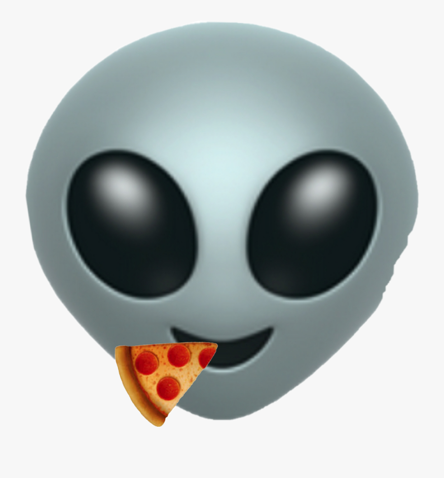 Emoji Alien Pizza Eating Homemadeemoji , Png Download - Alien Eating Pizza Emoji, Transparent Clipart