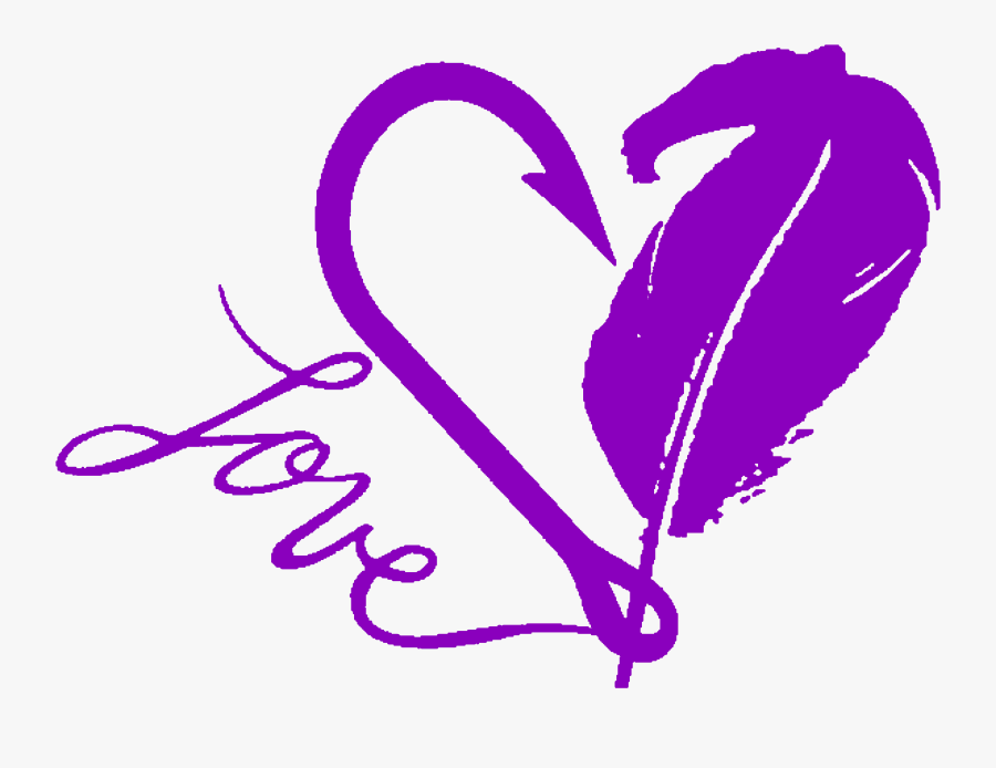 Heart Clipart Fish Hook - Fishing, Transparent Clipart