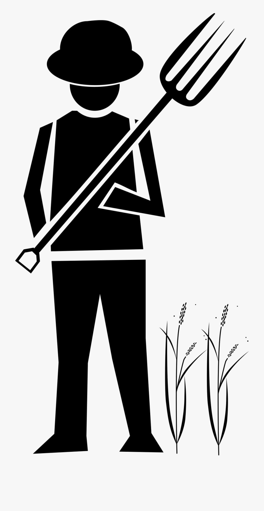 Farmer Clipart Black And White, Transparent Clipart