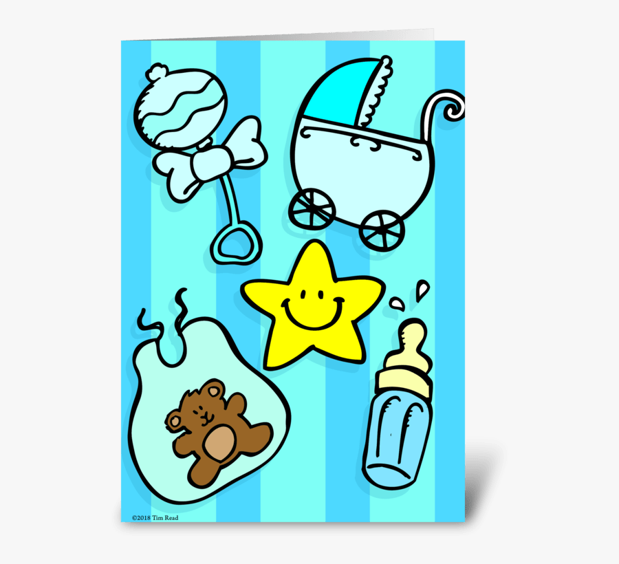 New Baby Boy Greeting Card, Transparent Clipart