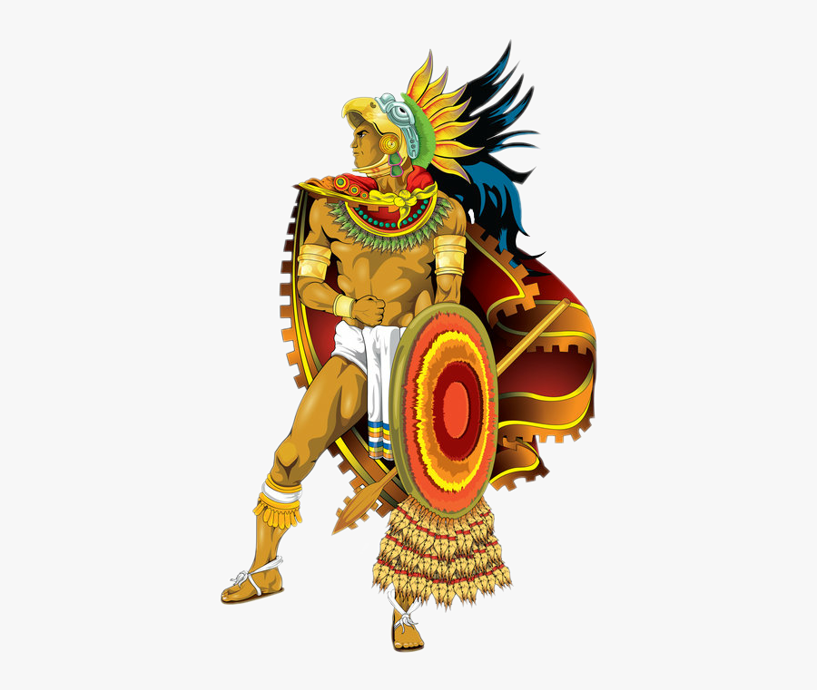 Clip Art Warrior Transparent Free - Mexican Aztec Warrior Png, Transparent Clipart