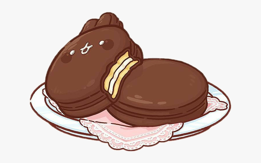 #freetoedit #cute #kawaii #bear #molang #cookies #chocolate - Cookie, Transparent Clipart