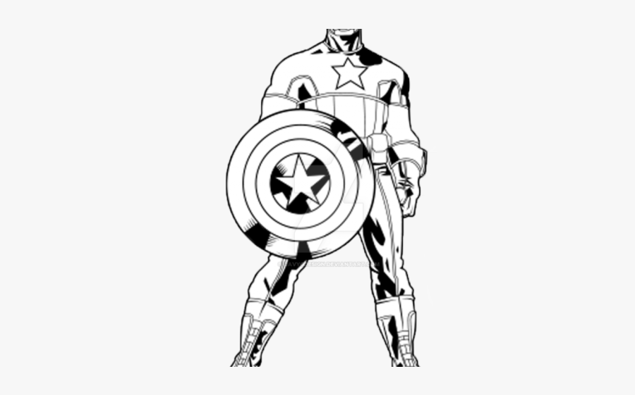 Captain America Clipart Black And White - Captain America Black And White, Transparent Clipart