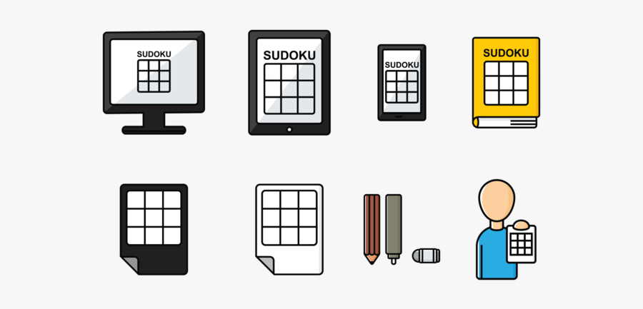 Sudoku Icons, Transparent Clipart
