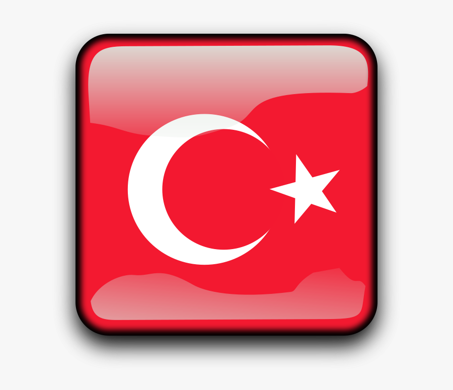 Turkey Tr Flag Svg Clip Arts - Turkey Flag, Transparent Clipart
