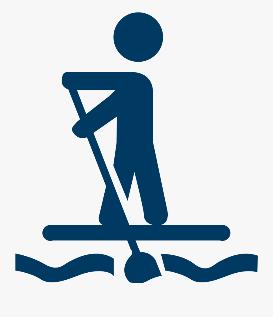 Standup Paddleboarding Paddling Surfboard Clip Art - Paddleboarding, Transparent Clipart
