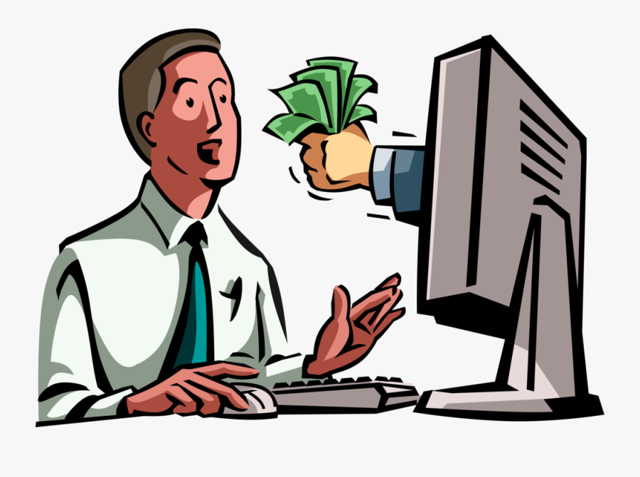 Dollar Bill Incentive Offered To Businessman Vector - Money Reward Vector Png, Transparent Clipart