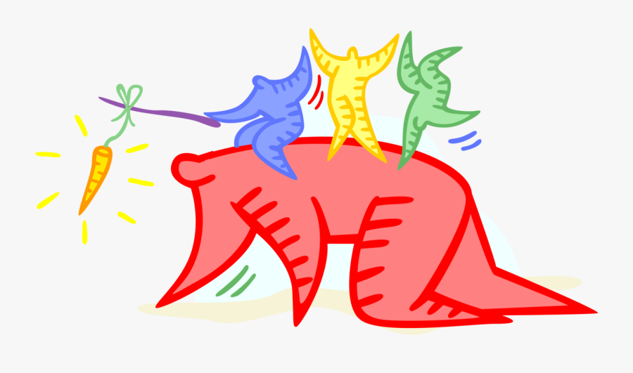 Vector Illustration Of Motivation Using Carrot Incentive - Subordinación De Interés Individual Al Bien Común, Transparent Clipart