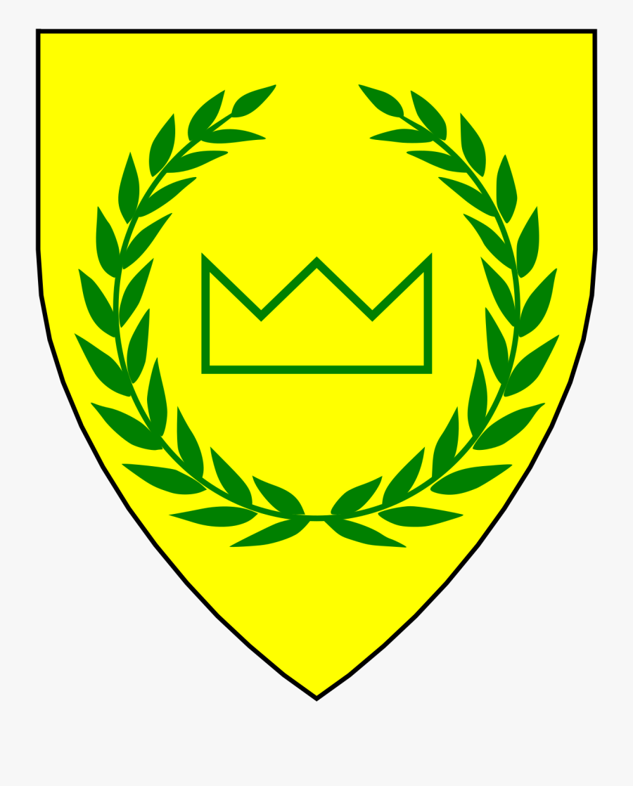 Black Laurel Logo, Transparent Clipart