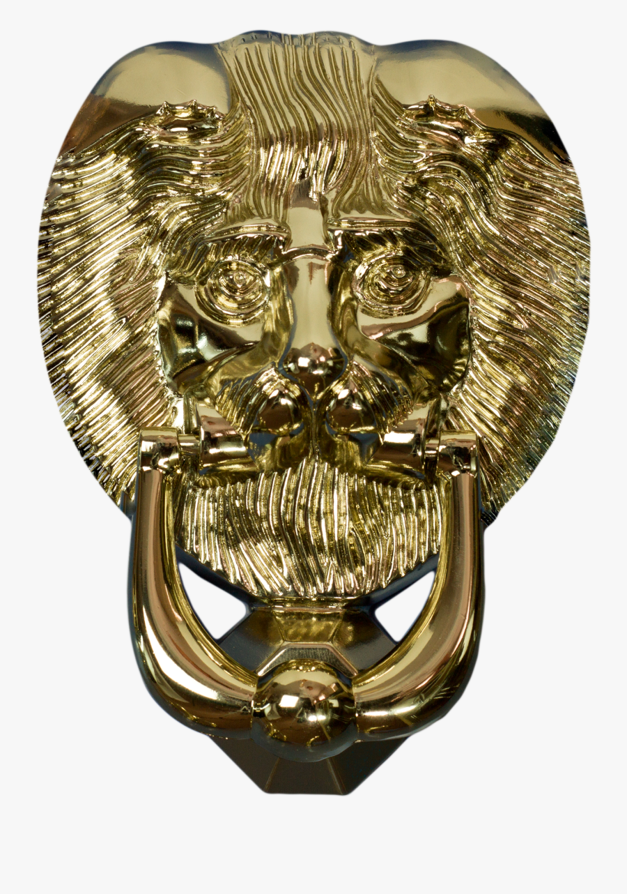 Lions Head Hardex Gold , Transparent Cartoons - Door Knocker, Transparent Clipart