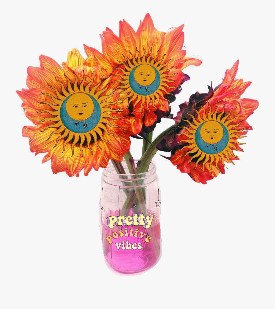 #freetoedit #groovy #colorful #flowers #sunflowers - Sunflower, Transparent Clipart