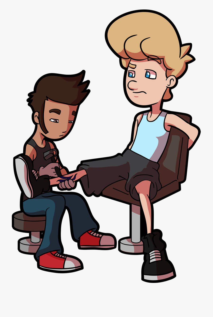 Get A Tattoo Cartoon, Transparent Clipart