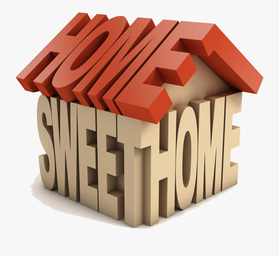 3d Home Sweet Home, Transparent Clipart