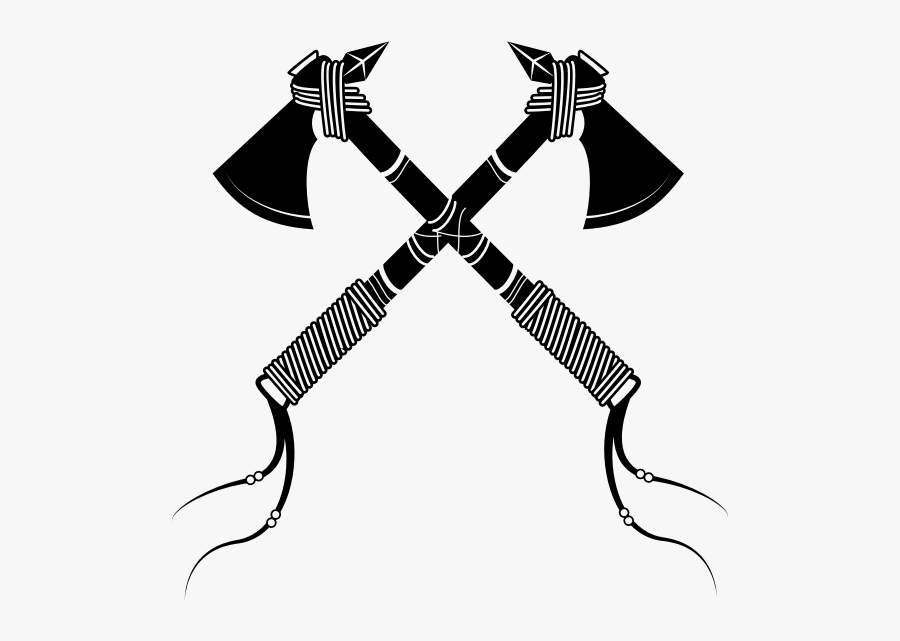 Two Tribal Axes - Illustration, Transparent Clipart