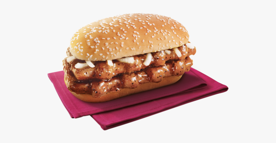 Double Prosperity Chicken Burger - Chinese Mcdonald Chicken Burger, Transparent Clipart