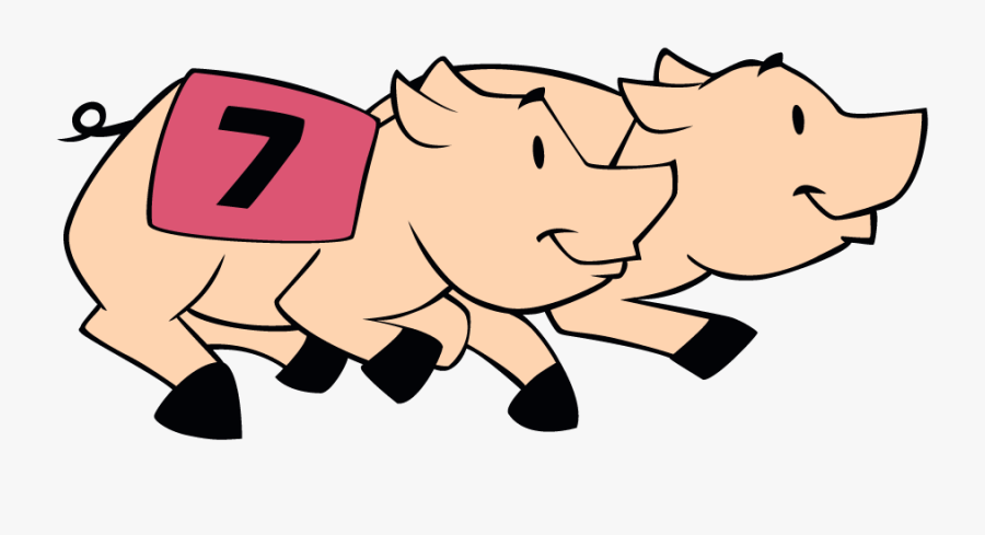 Pig Races, Transparent Clipart