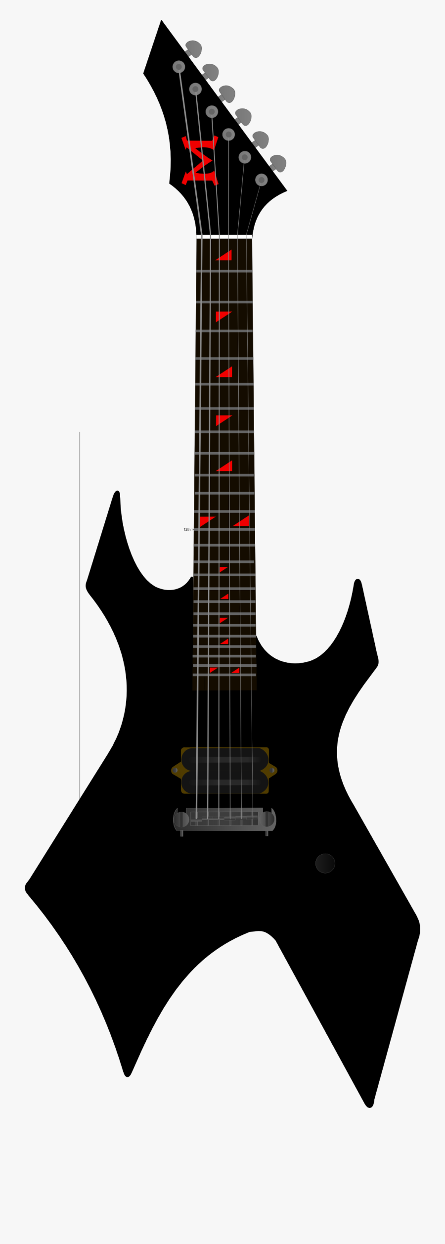 Jpg Royalty Free Stock 80s Vector Guitar - Bc Rich Warlock Red, Transparent Clipart
