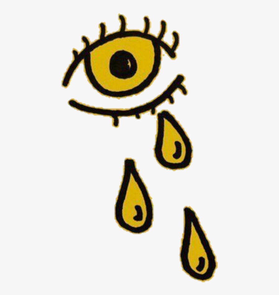 Yellow Amarillo Aesthetic Random Eye Ojo Crying - Transparent Yellow Aesthetic Png, Transparent Clipart