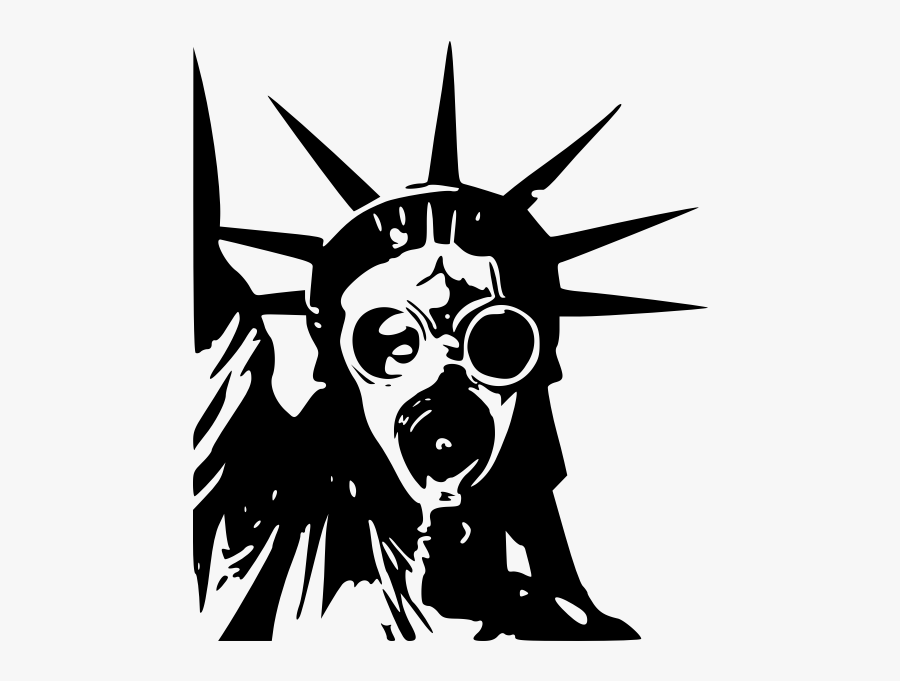 Statue Of Liberty In A Gas Mask - L Inventore Della Coca Cola, Transparent Clipart