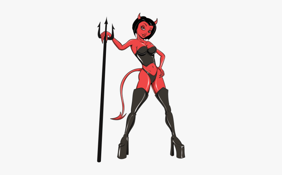 Sexy Devil Woman Art, Transparent Clipart
