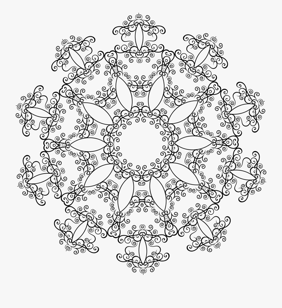 Lines Clipart Swoosh - Mandala A Imprimer Difficile, Transparent Clipart