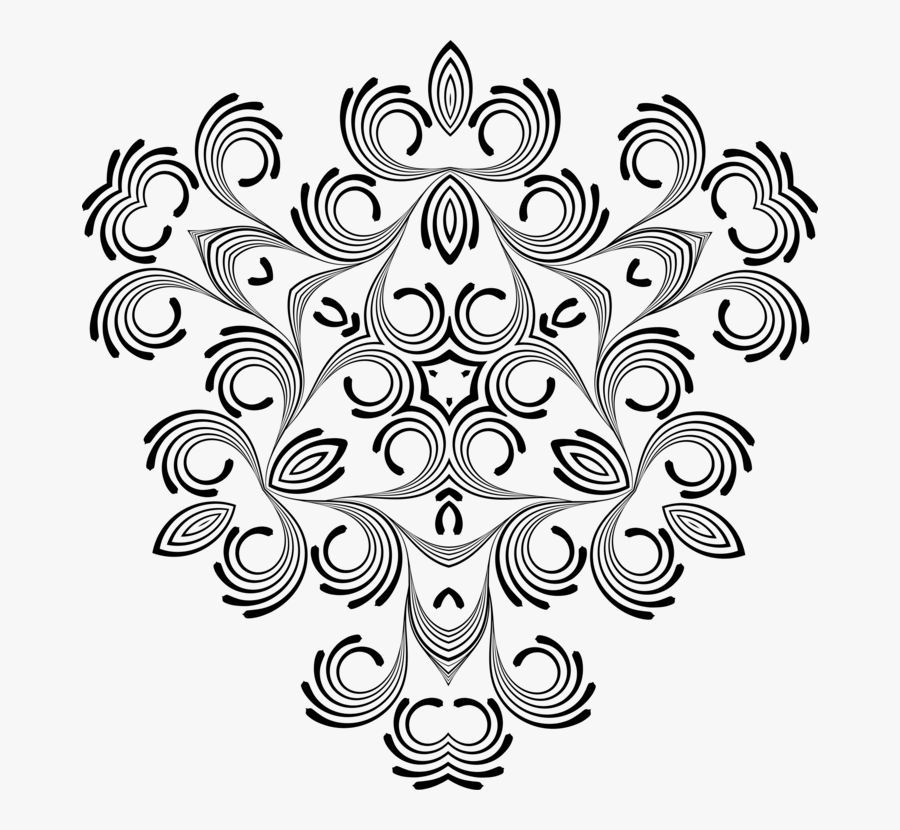 Line Art,flora,leaf - Circle, Transparent Clipart