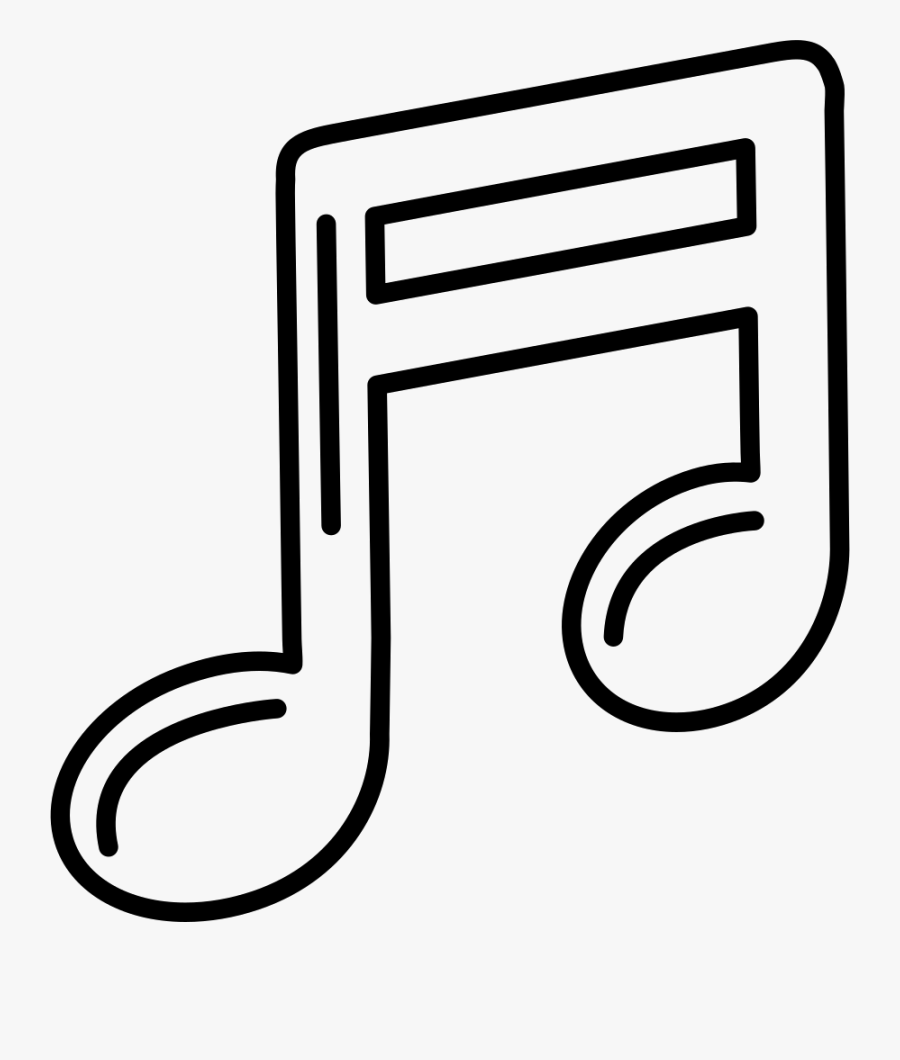 Music Note Icon Outline - Music Note Outline Png, Transparent Clipart