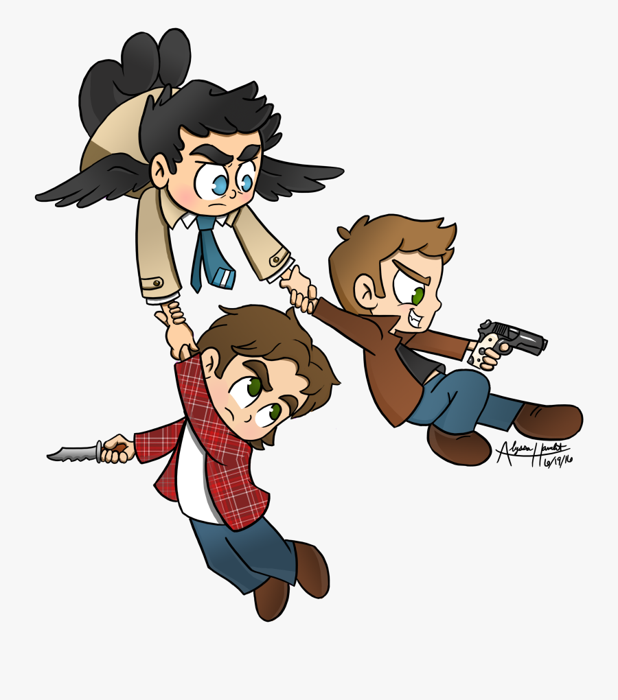 Sam Winchester Png - Sam And Dean Cartoon, Transparent Clipart
