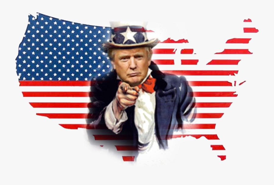Transparent Uncle Sam Wants You Png - American Flag With White Background, Transparent Clipart