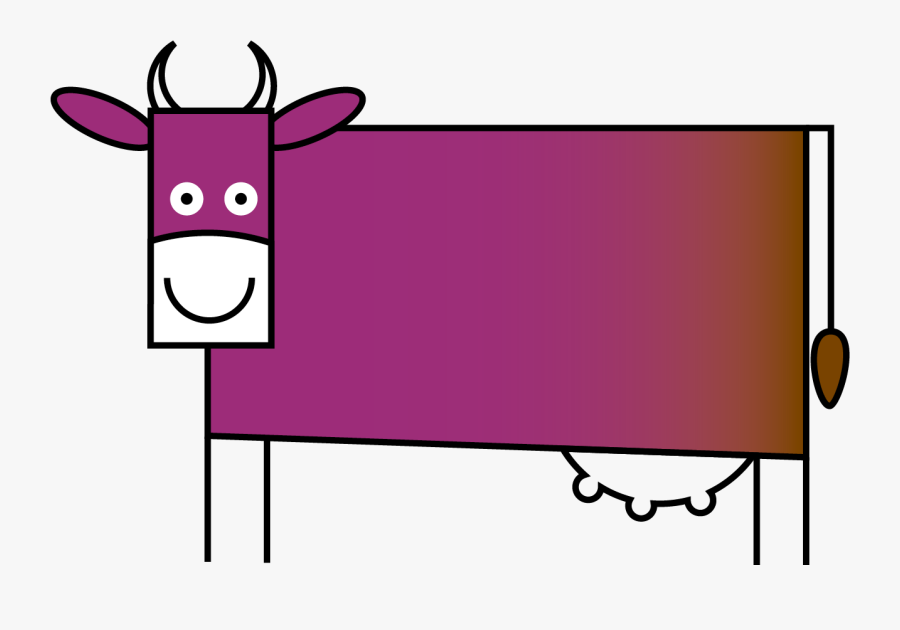Purple Cow Clipart , Png Download - Cartoon, Transparent Clipart