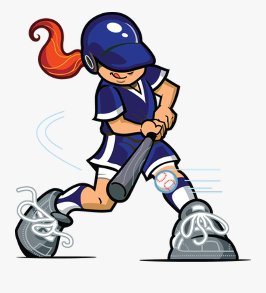 Girl Baseball Batter Clipart Free, Transparent Clipart