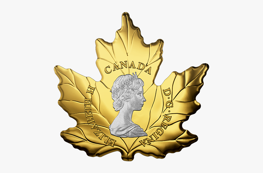 Canadian Gold Maple Leaf, Transparent Clipart