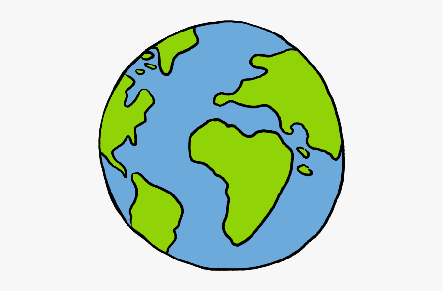 Clip Art Mundo Terra Dos Animados - Transparent Background Cartoon Globe, Transparent Clipart
