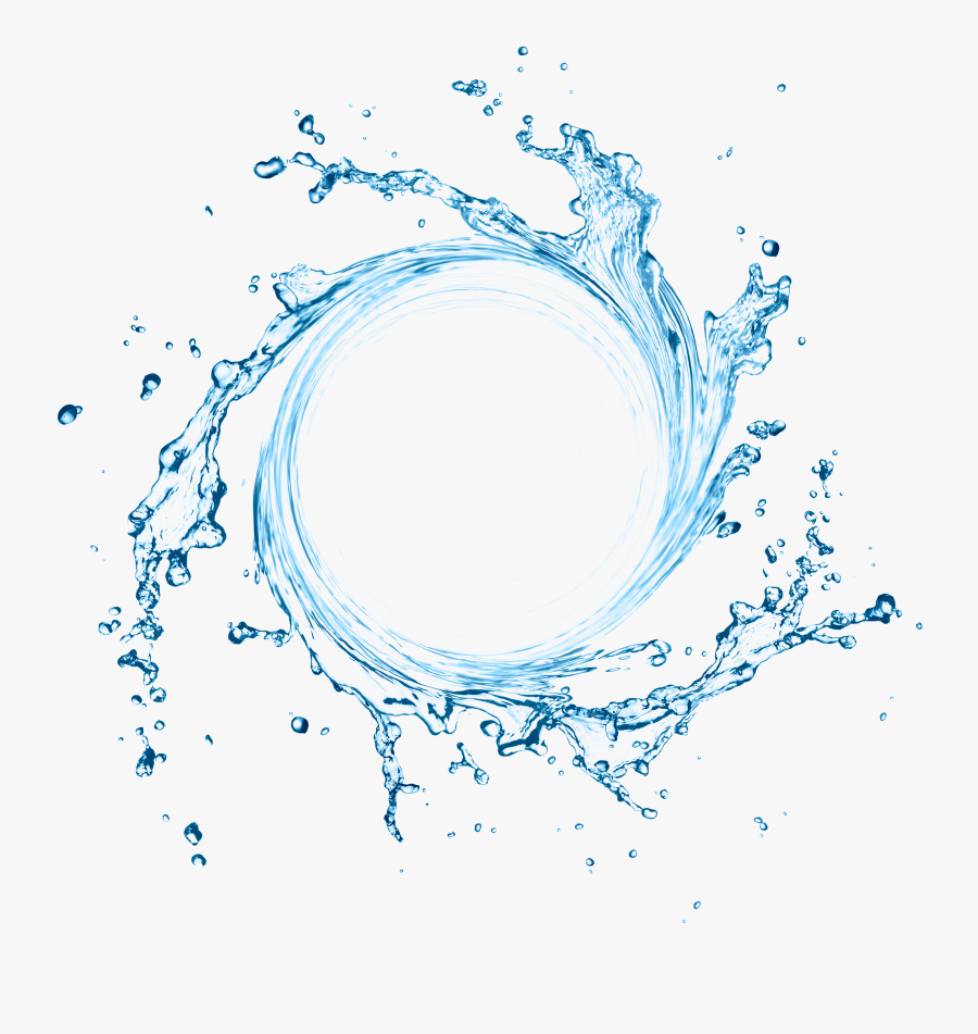Swirling Water Splash, Transparent Clipart