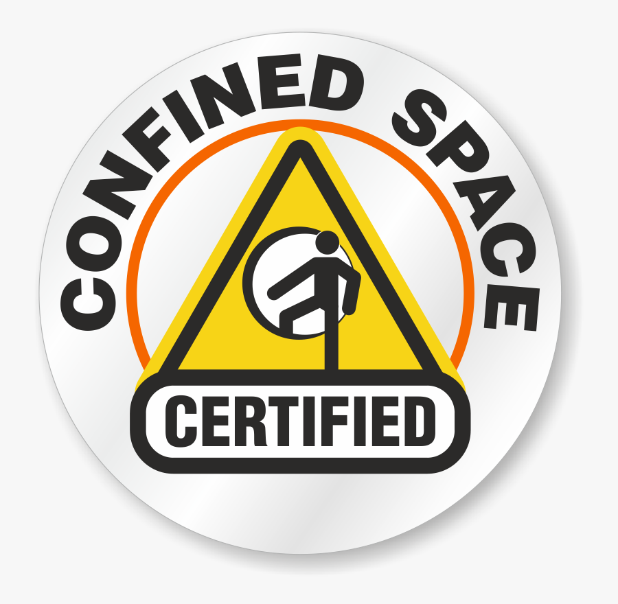 Confined Space Certified, Transparent Clipart