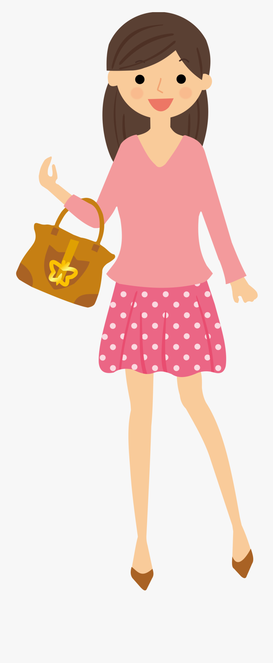 Big Image Png - Lady With A Purse Clipart, Transparent Clipart