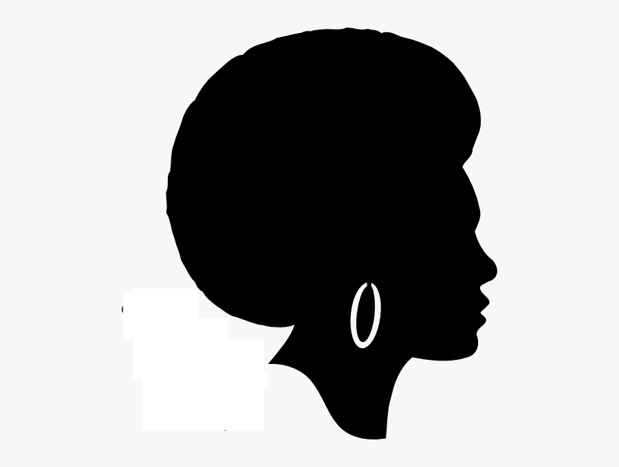 Afro Girl Svg Clip Arts - Girl African Silhouette Png, Transparent Clipart